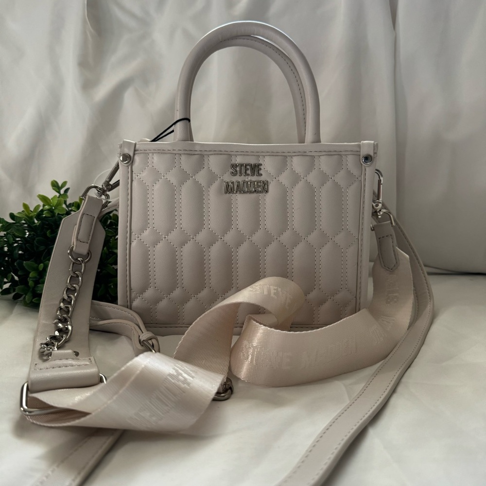 Steve Madden Bniko Convertible Crossbody Bag - Chalk